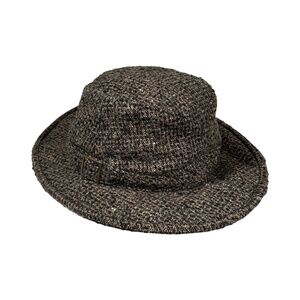 Tilley Winter Hat Canada Made Wool Tweed Brown Brim Sun Hat Unisex 7 1/4